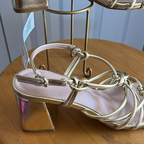 BCBGeneration Gold Strappy Women's Sandals - Picture 9 of 11